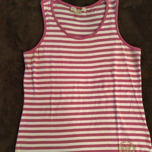 MICHAEL Michael Kors - pink and white stripped tank top - size M